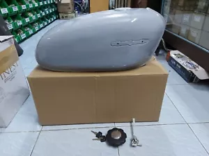 HONDA CB100-CB100K3-CB125S FUEL TANK+CAP+PETCOCK NEW PLAIN METAL HIGH QUALITY - Picture 1 of 10
