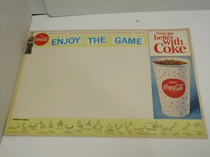 OLD COCA-COLA Sign/Advertisement Paper "Enjoy the Game" BASKETBALL Ref Signals - Picture 1 of 2