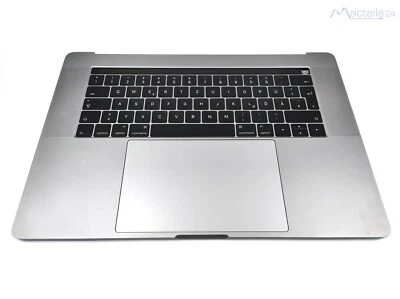 ✅ Topcase Tastatur DE Trackpad 15“ MacBook Pro Touchbar A1707  2016 2017 grau - Bild 1 von 4