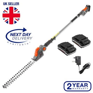 Hedge Trimmer Cordless Electric 2.4m Long Reach Cutter 2 Batteries and Charger - Bild 1 von 10