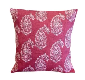 Harriet Paisley Red Raspberry Cushion Cover 12" 14" 16" 17" 18" 20" 22" - Picture 1 of 7