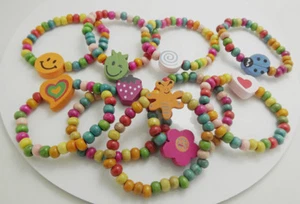 Wholesale 54 styles mixed Wood beads Stretch Bracelets Lovely child wristband - Picture 1 of 3