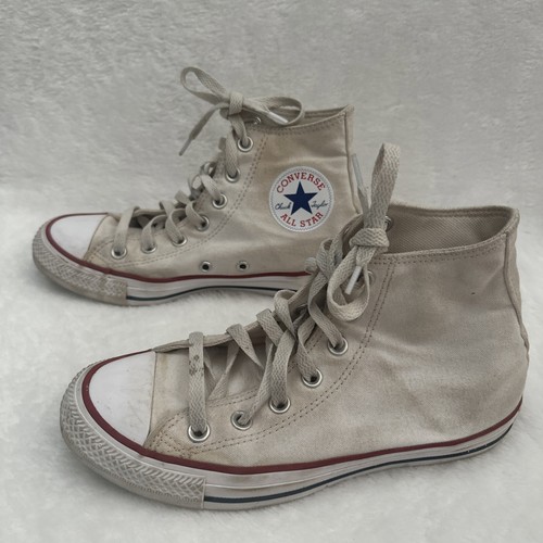 Sneakers Converse All Star taglia 7 W 5 M bianche alte stringate scarpe originali