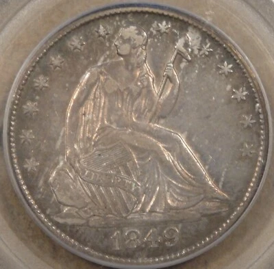 1849-O Seated Liberty Half 50c PCGS Certified XF45 - Image 1 of 4