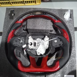 Red Carbon Fiber LED Steering Wheel Fit Dodge Charger Challenger Durango SRT 15+ - Imagen 1 de 2