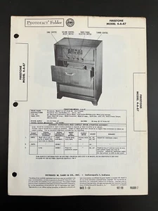 SAMS PHOTOFACT SERVICE MANUAL 119-7 FIRESTONE RADIO 4-A-87 - Picture 1 of 1