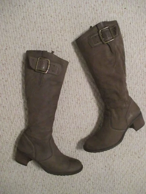 Paul Green Kendra Textured Nubuck Tall Riding Boots Size 8.5 / Size 11 US - Image 1 of 4
