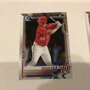Daylen Lile #18 nationals RC 2021 1st Bowman Chrome Draft - Chrome Base  - F - Picture 1 of 1
