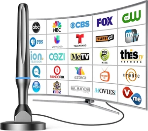 Antenna TV Digitale da Interno con Forte Base Magnetica per Ricezione 4K - Foto 1 di 12