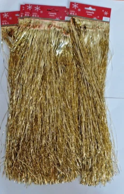 Lametta 50 cm Gold, 600 Streifen (5er Pack -insg. 3000 Streifen), Christbaumdeko - Bild 1 von 2