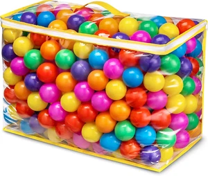Ball Pit Balls Phthalate Free BPA Free Crush Proof Plastic - 7 Bright Colors in - Picture 1 of 12