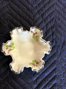 Vintage Kunstglas doppelt gekräuselt Schale - Bild 1 von 4
