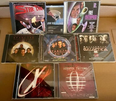 Science Fiction 7 CD’s & 1 Cassette Music Lot - Star Trek , Stargate & X-Files - Image 1 of 4
