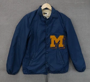 Vintage 70s Marist HS Atlanta, GA Lined Youth Sz L Letterman Jacket Windbreaker - Picture 1 of 6