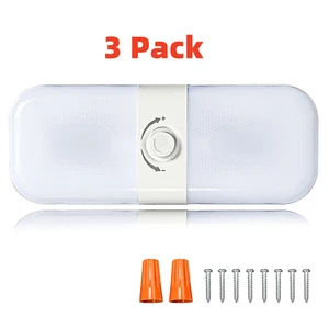 3X Stufenlos Dimmbar Knöpfe 12V24V LED Innenraumleuchte Deckenlampe Wohnmobil DE - Picture 1 of 10