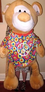 Licensed 63" Groovy Tye Dye Peace Teddy Bear Animal Pal Cuddle Plush-Brand New! - Picture 1 of 1