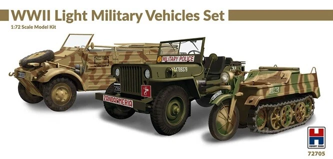 Hobby 2000 72705 - 1:72 Veicoli Militari Leggeri Della WWII - Nuovo - Immagine 1 di 1