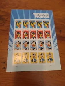 Scott 5149-5152 WONDER WOMAN Pane of 20 Forever Stamps 2016 MNH USPS DC #474100 - Picture 1 of 4