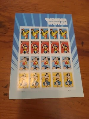 Scott 5149-5152 WONDER WOMAN Pane of 20 Forever Stamps 2016 MNH USPS DC #474100 - Image 1 of 4