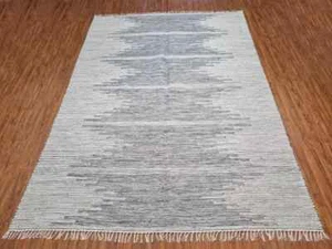Modern Handwoven White Rug Handwoven Wool Rug Living Room Rug Modern Rug - Picture 1 of 6