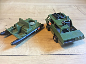 Vintage Lesney (1973) x2 Plastic Army Vehicles: Made in Hong Kong