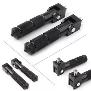 2pcs CNC Foldable Foot Pegs Footrests Universal Fit Motorcycle Bike Rear Pedals - Picture 1 of 10