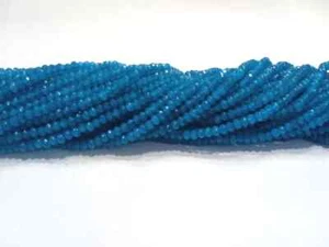NEON APATITE CHALCEDONY RONDELLE FACETED 3-3.5MM GEMSTONE BEADS 18"INCH 1 STRAND - Picture 1 of 4