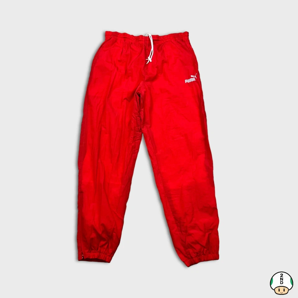 Pantalones de chándal Puma vintage años 90 para hombre grandes rojos gimnasio deportes comodidad atlético jogger Foto 1 de 4