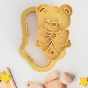 Baby Bear Rattle  Cookie Cutter and Embosser Stamp Set