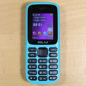 Vintage BLU Aria T174i Unlocked Blue Cell Phone Good #210 - Picture 1 of 3