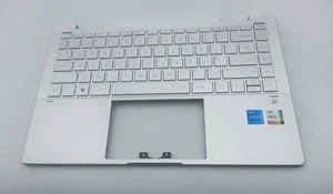 HP Pavilion x360 14-EK Palmrest Cover UK Keyboard Silver N09600-031 - Picture 1 of 6