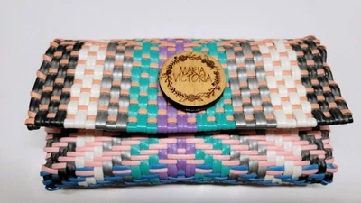 Cartera/cartera de mano Maria Victoria multicolor tejida a mano - totalmente nueva Foto 1 de 4