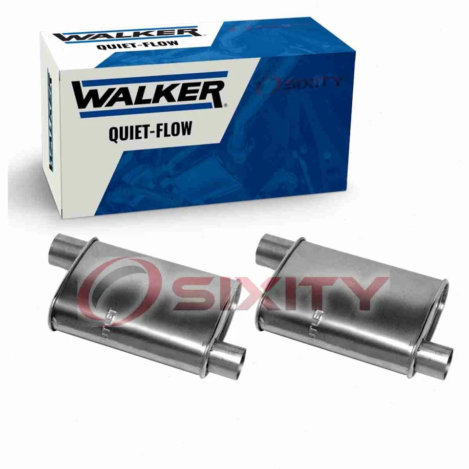 Silenciadores de escape Walker de flujo silencioso 2 piezas para Pontiac Firebird 1978-1979 6,6 L nu Foto 1 de 4