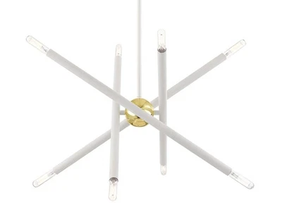 Livex Lighting 46774 Soho 8 Luces 20"W Comercial Abstracto - Blanco con Pulido Foto 1 de 4