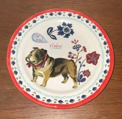 NUEVO PLATO DE CENA ANTHROPOLOGIE CHARMAN Heritage bulldog pug fidele nathalie lete Foto 1 de 4
