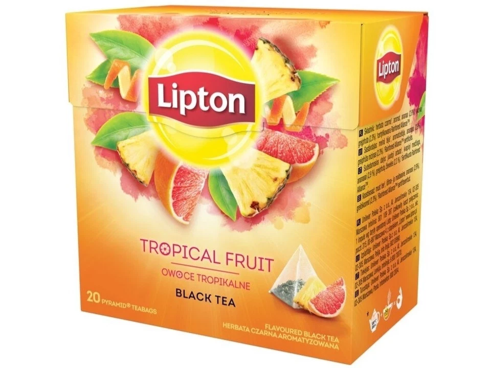 Lipton FRUTA TROPICAL té negro de Europa 1 caja/20 bolsitas de té ENVÍO GRATIS Foto 1 de 1