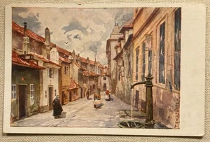 Postcard Prague Czech Republic Golden Lane Street View T. Encelriuller - Picture 1 of 2