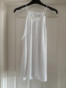 River Island White Sequin Halterneck Top, Size 12 - Picture 1 of 7