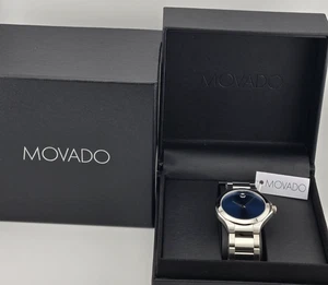 Movado Defio Men’s Blue Dial Stainless Steel Watch - 0607311 ($1050 MSRP) - Picture 1 of 4
