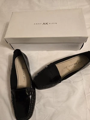 Anne Klein AK7 Vama Women's 6M Black Patent Leather Loafers Shoes iFlex - Image 1 of 4