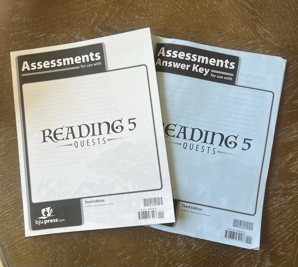 BJU Press Reading 5 Assessments And Answer Key (3rd Edition) - Image 1 of 1