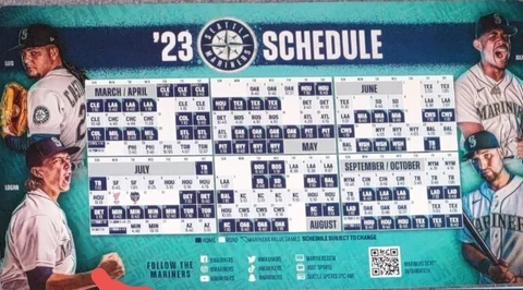 Seattle Mariners 2023 Season Schedule Magnet SGA magnetic. Quantity 10 available Cover