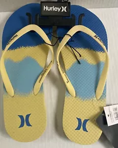 NEW Hurley Womens Size 9 Flip Flops Water Color Sunshine ~ Thong Sandals ~ - Picture 1 of 6