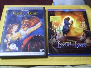 (2) Disney Beauty and the Beast Blu-Ray/DVD Lot: Platinum + Live Action Both!! - Picture 1 of 1