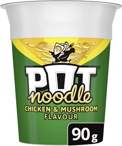 Pot Noodle Chicken & Mushroom Flavour, Pack of 12 (12 x 90g pot) - Picture 1 of 7