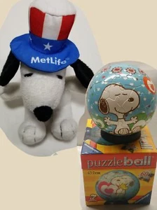 Metlife Uncle Sam Snoopy Plush Doll 5" Patriotic-4th of July Ravensburge puzzle - Picture 1 of 12