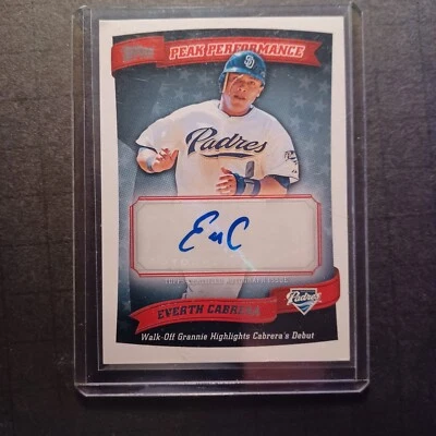 2010 Topps Peak Performance Autographs #EC Everth Cabrera C2 - Image 1 of 2