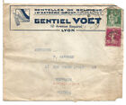Lyon (69) Enveloppe publicitaire 1937.Gentiel Voet.Dentelles de Belgique.