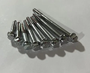 1EA NEW 6MM CHROME HEX BOLT (8MM HEX HEAD) PICK LENGTH 28 35 40 50 55 60 65 80 - Picture 1 of 2