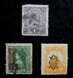MEXICO - SCOTT# 449,450,452 - MH/USED - CAT VAL $445.00 - Picture 1 of 2